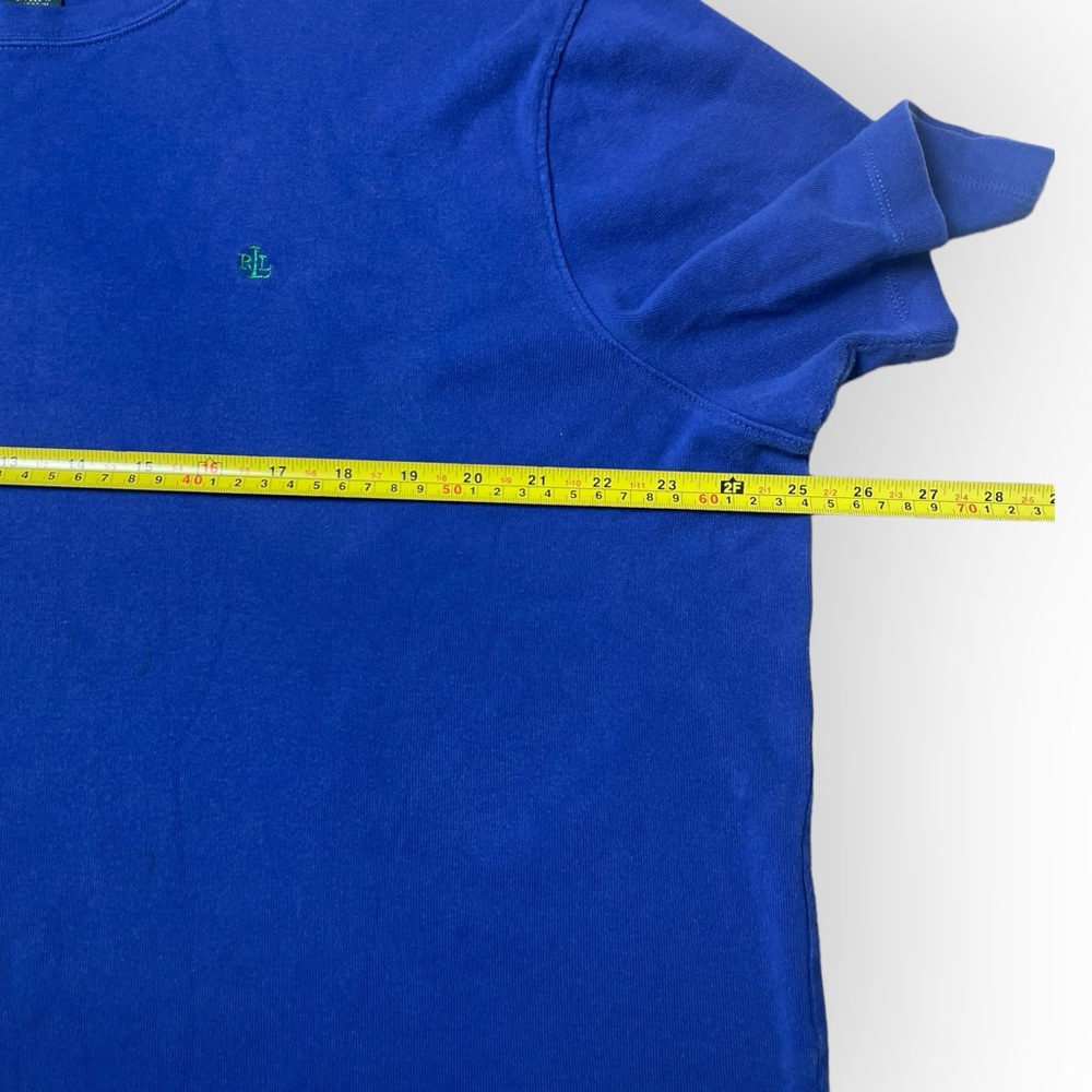 Lauren Ralph Women's T-Shirt Plus Size Short Sleeve Cotton Blue SZ 3X - Picture 9 of 10